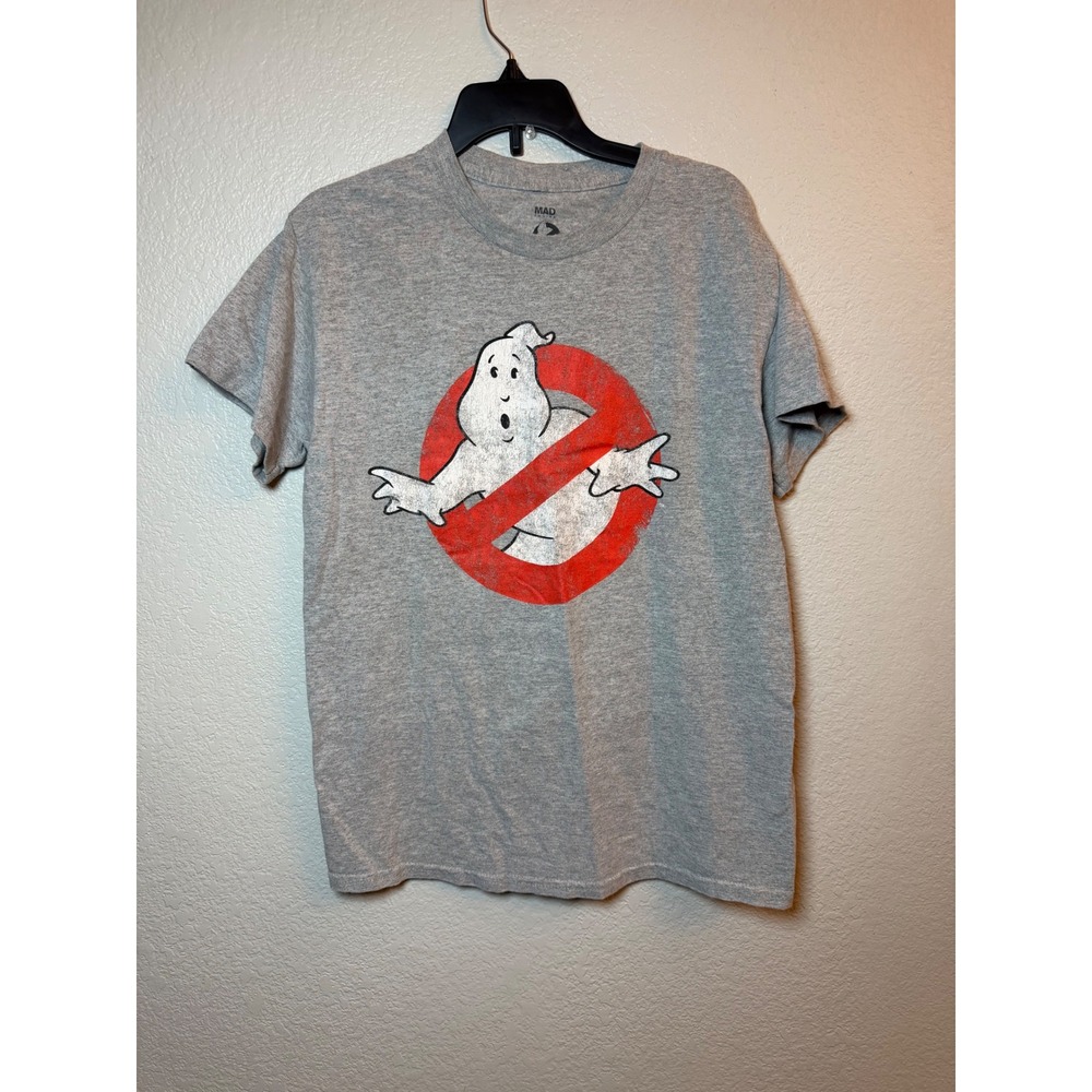 Mad Engine Ghostbusters Graphic T-Shirt Gray Heather Small Movie Logo Tee